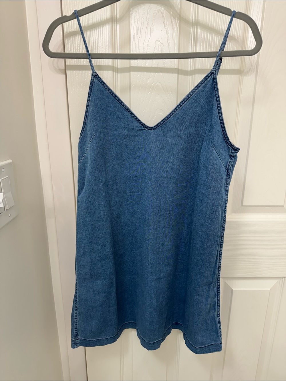 Aritzia Wilfred Free Vivienne Mini Denim Jean Slip Dress Cami